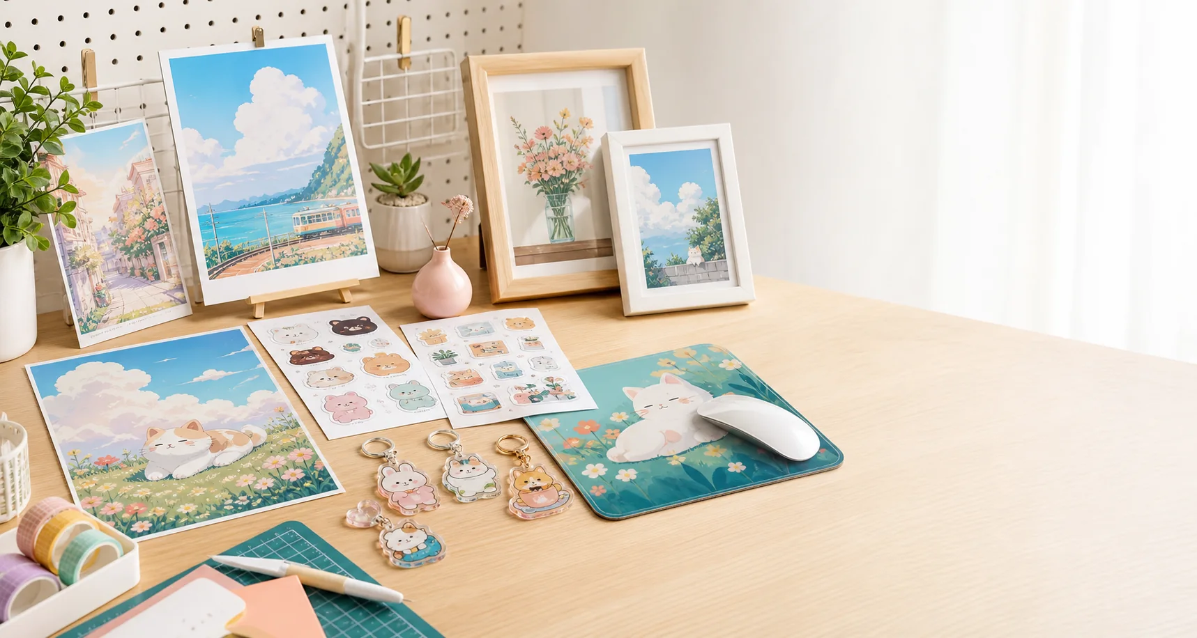 Các sản phẩm in ấn cá nhân hóa trên bàn studio